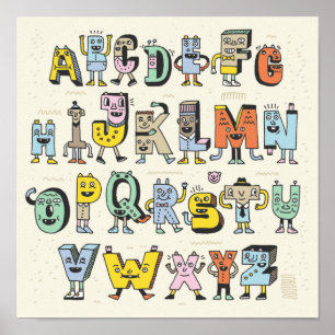 Cute Alphabet Poster