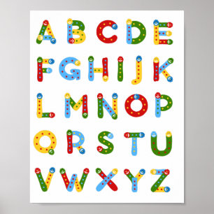 Cute alphabet poster