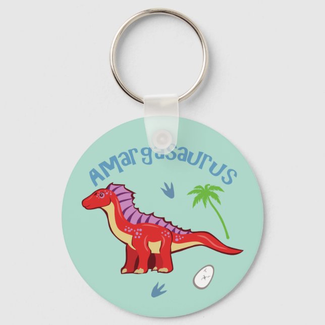 Cute Amargasaurus Key Ring (Front)