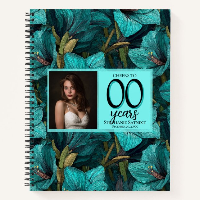 Cute Amaryllis 15Th Birthday Gift For Her Notebook (Front)