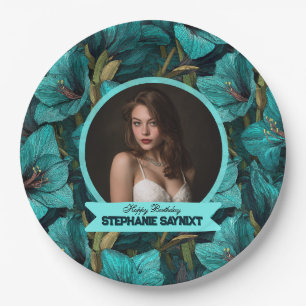 Cute Amaryllis Surprise Birthday Gift For Her Paper Plate