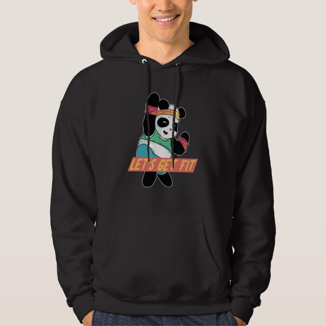 Cute amazing panda quote for animal enthusiasts hoodie (Front)