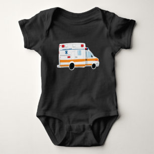 Cute Ambulance Baby Bodysuit