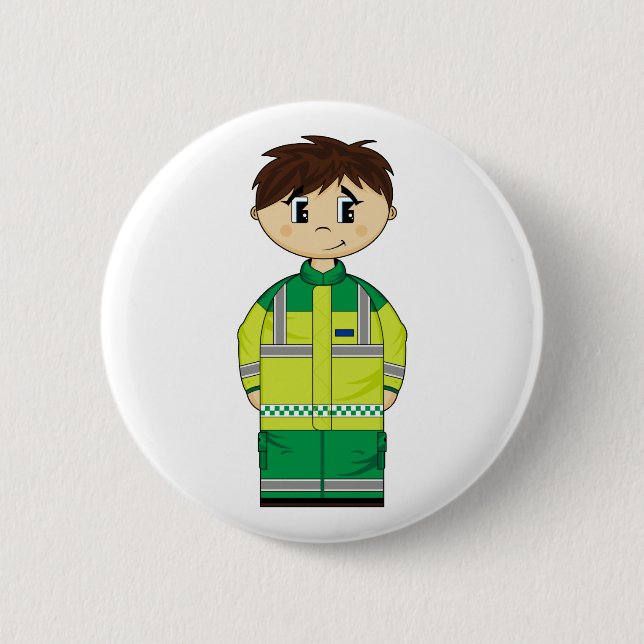 Cute Ambulance Man Badge (Front)
