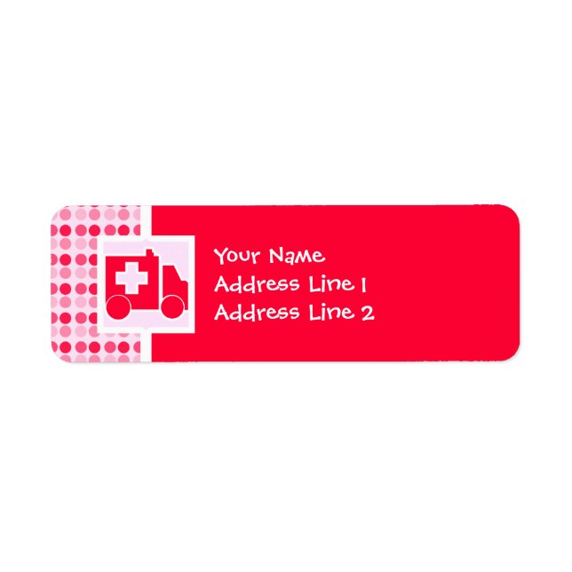 Cute Ambulance Return Address Label (Front)