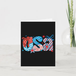 Cute America Cherries Coquette Bow Funny Cherry 4t Card