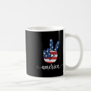 Cute America Peace Patriotic American Flag Usa 4th Coffee Mug