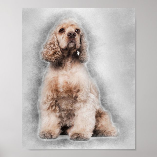 Cute American Cocker Spaniel Decoration (Front)