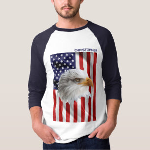 Cute American Eagle, The USA Flag, Patriotic T-Shirt