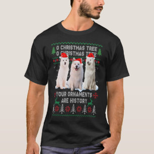Cute American Eskimo Dog Oh Christmas Tree Ugly Xm T-Shirt