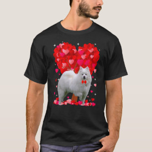 Cute American Eskimo Dog Valentines Day Heart Pupp T-Shirt