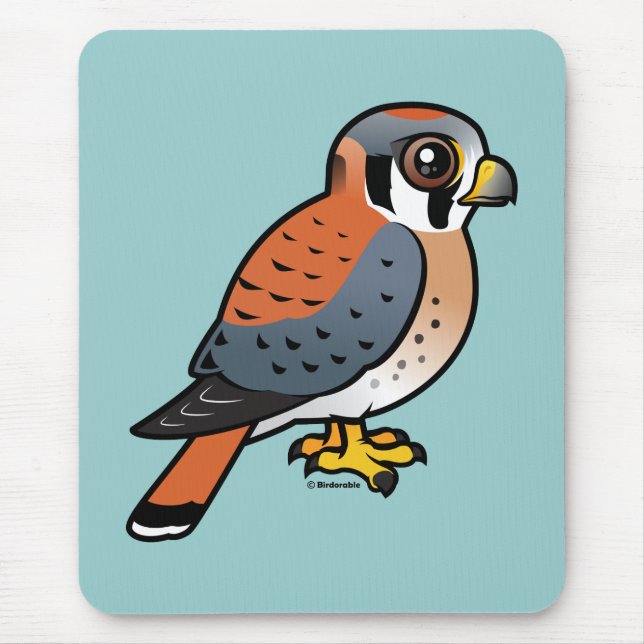 Cute American Kestrel Mouse Pad (Front)
