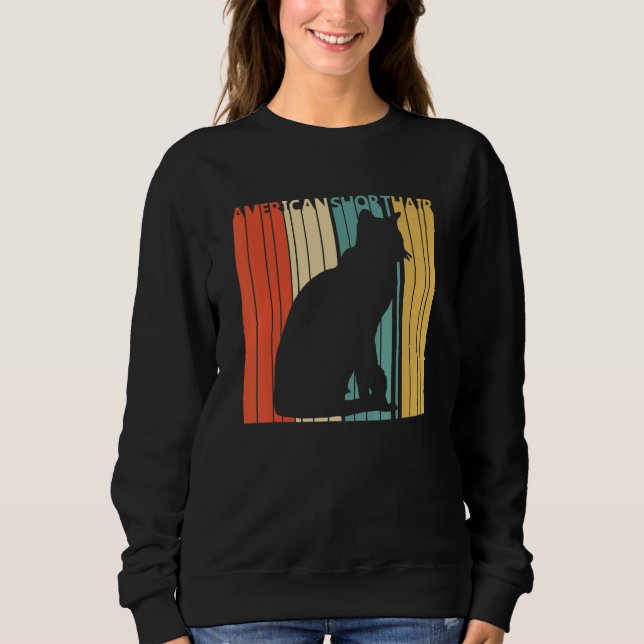 Cute American Shorthair Cat Sweatshirt (Front)