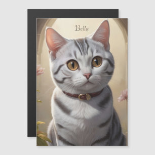 Cute American Shorthair Cat with Big Eyes