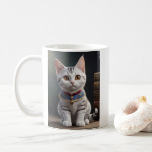 Cute American Shorthair Kitten with big Eyes Coffee Mug