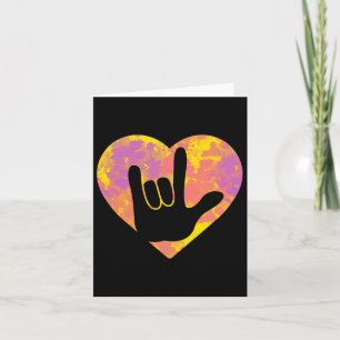 Cute American Sign Language Pride Deaf Awareness Card
