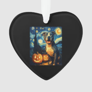 Cute American Staffordshire Terrier Dog Halloween Ornament