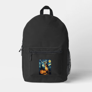 Cute American Staffordshire Terrier Dog Halloween Printed Backpack