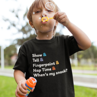 Cute Ampersand Show and Tell and Fingerpaint  Baby T-Shirt