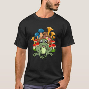 Cute Amphibian Frog Animal Fungi Nature Foraging M T-Shirt