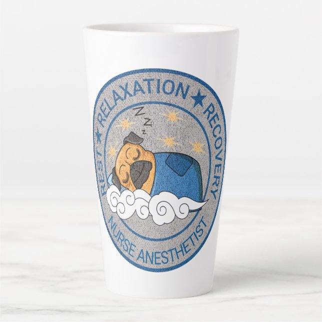 Cute Anaesthesia / CRNA Rest Relax Recovery Latte Mug (Front)