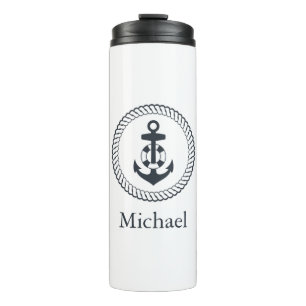 Cute Anchor   Add Your Name Thermal Tumbler