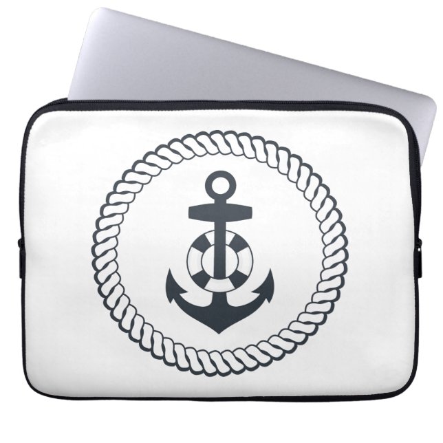 Cute Anchor Laptop Sleeve (Front)