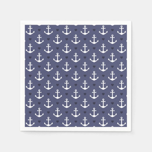Cute Anchor Pattern Napkin (Front)