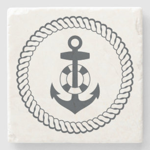 Cute Anchor Stone Coaster