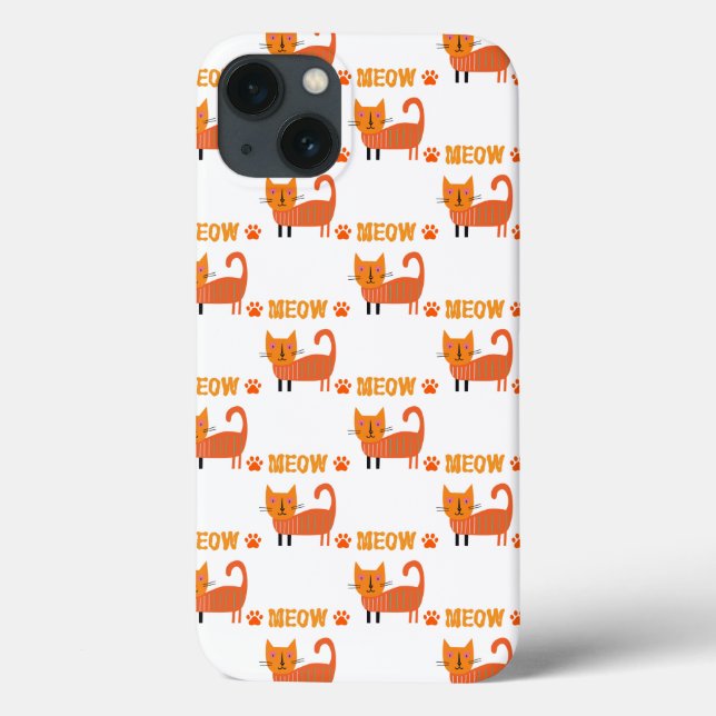 CUTE AND ADORABLE ABSTRACT CATS ON I PHONE CASE (Back)