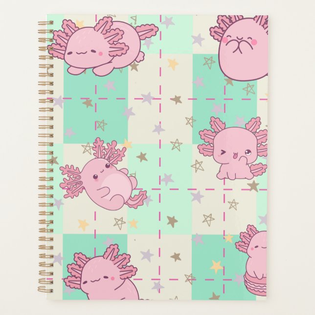Cute and Adorable Axolotl Planner (Front)