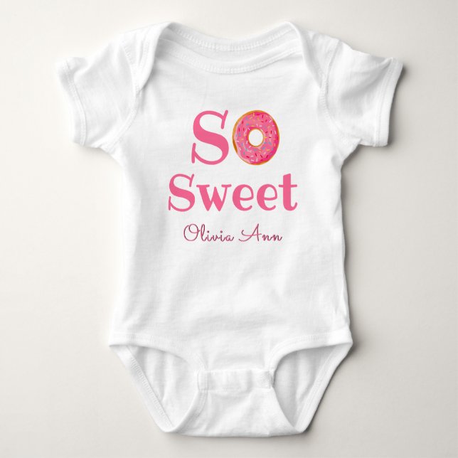 Cute and Adorable Baby So Sweet Birth Details Baby Baby Bodysuit (Front)