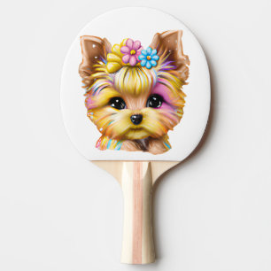 Cute and Adorable Baby Yorkie Ping Pong Paddle