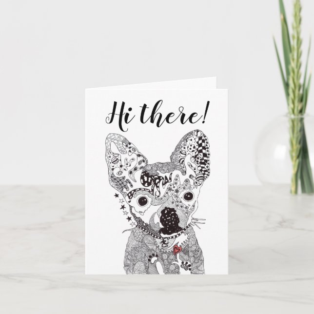 Cute and Adorable Chihuahua Greeting Card (Front)
