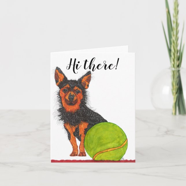 Cute and Adorable Chorkie Dog Greeting Card (Front)