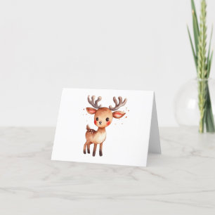 Cute and Adorable Christmas and Holiday Reindeer  Card