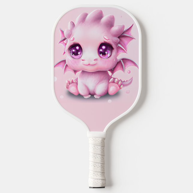 Cute and Adorable Fantasy Pink Baby Chibi   Pickleball Paddle (Front)