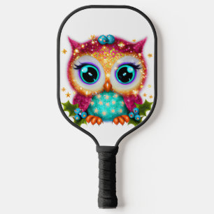 Cute and Adorable Kawaii Baby Owl   Pickleball Paddle