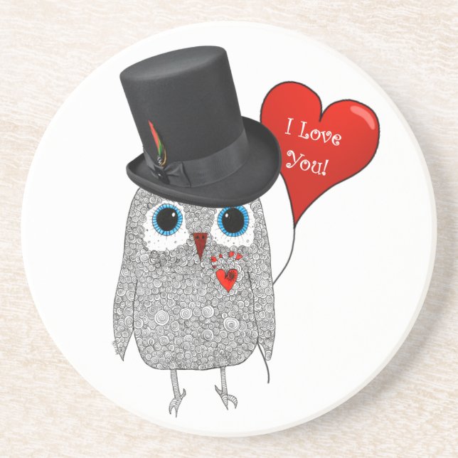 Cute and Adorable Owl Coaster (Front)