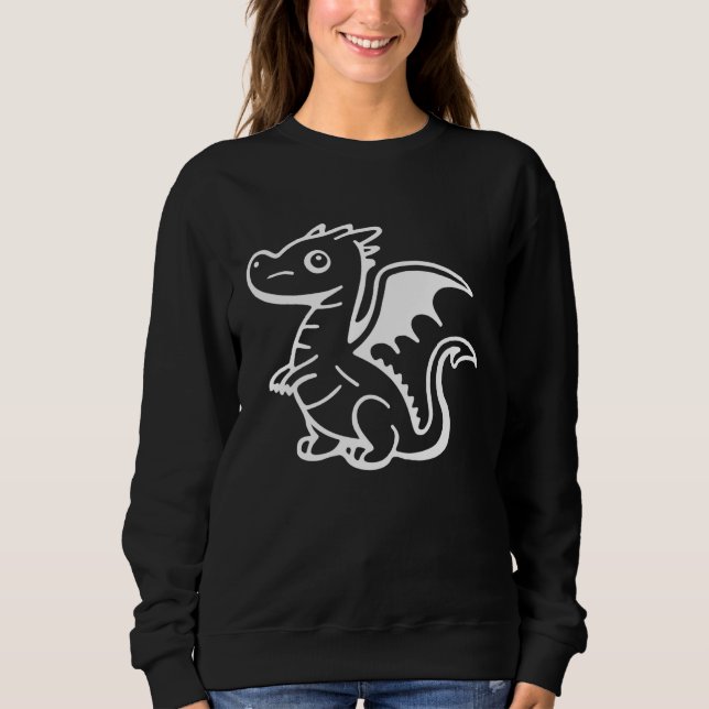 cute and adorable winged little dragon sweatshirt (Front)
