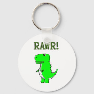 Cute and Angry T-Rex RAWR Key Ring