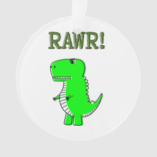 Cute and Angry T-Rex RAWR Ornament