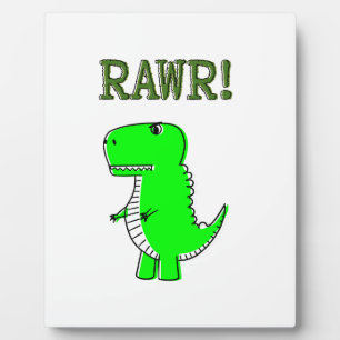 Cute and Angry T-Rex RAWR Plaque