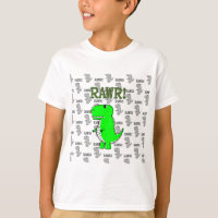 Cute and Angry T-Rex With Black And White Pattern