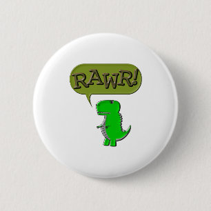Cute And Angry Toy Dinosaur 6 Cm Round Badge
