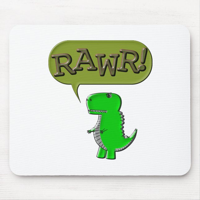 Cute And Angry Toy Dinosaur Mouse Pad (Front)