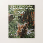 Cute and Charming Customised Dog Photo and Name Jigsaw Puzzle<br><div class="desc">Cute and Charming Customised Dog Photo and Name jigsaw puzzle that can be customised with your text. Please click the "Customise it" button and use our design tool to modify this template. Check out the Graphic Art Design store for other products that match this design!</div>