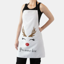 Cute and Chic Christmas Reindeer Face Thro