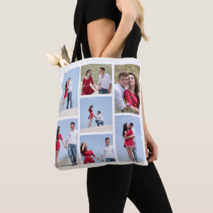 Cute and Chic Seven Photo Collage Tote Bag