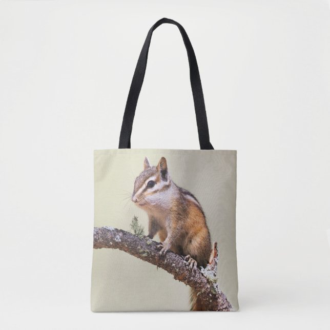 Cute and chubby chipmunk tote bag (Front)